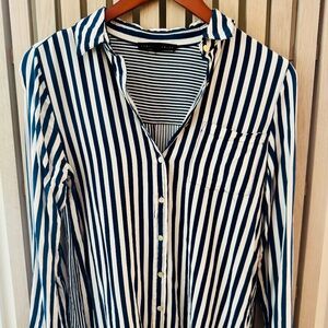 Button down striped blouse